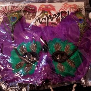 Cat Ear Feathered Mask